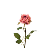 Romantisk pink rose 44 cm naturtro kunstblomst